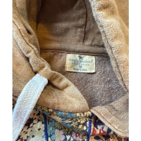 Simply Southern Sweatshirt, size women's medium; SUNSHINE patchwork design; boho - Picture 3 of 9